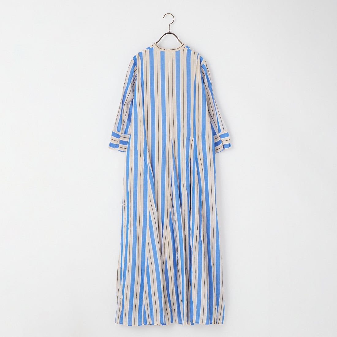 ne Quittez pas [ヌキテパ] コットンボイル ストライプパネルドレス [010461WN4] 75 BLUE
