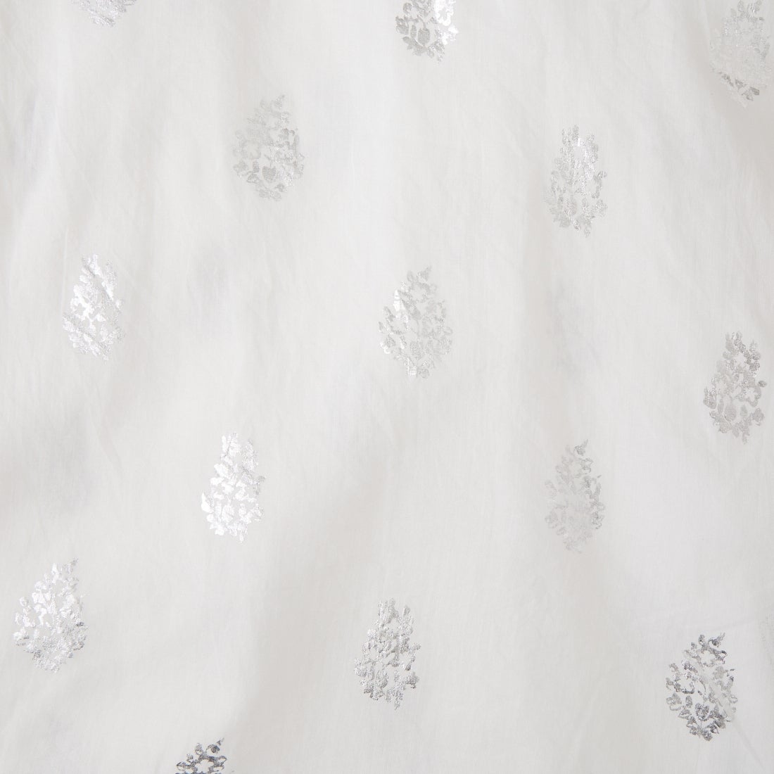 ne Quittez pas [ヌキテパ] フラワー箔プリント ギャザーブラウス [010100CM1] 01 WHITE