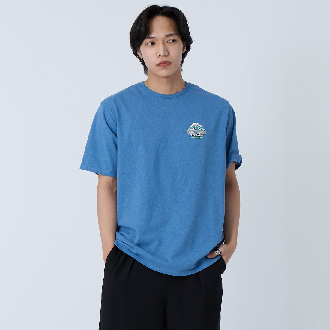 patagonia [パタゴニア] メンズ グレートウェーブスレスポンシビリティー [37873] SHRB &&モデル身長：179cm 着用サイズ：M&&