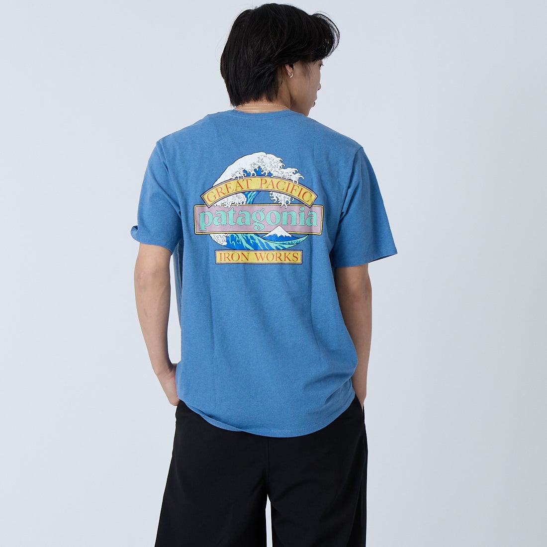 patagonia [パタゴニア] メンズ グレートウェーブスレスポンシビリティー [37873] SHRB &&モデル身長：179cm 着用サイズ：M&&