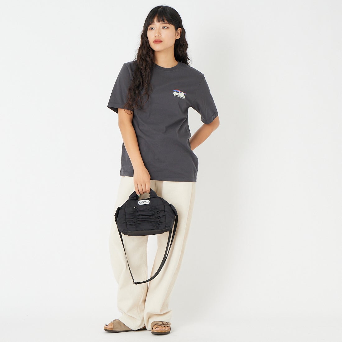 patagonia [パタゴニア] メンズ '73 スカイラインTシャツ [37841] INBK &&モデル身長：162cm 着用サイズ：XS&&