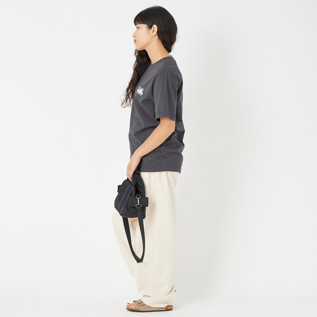 patagonia [パタゴニア] メンズ '73 スカイラインTシャツ [37841] INBK &&モデル身長：162cm 着用サイズ：XS&&