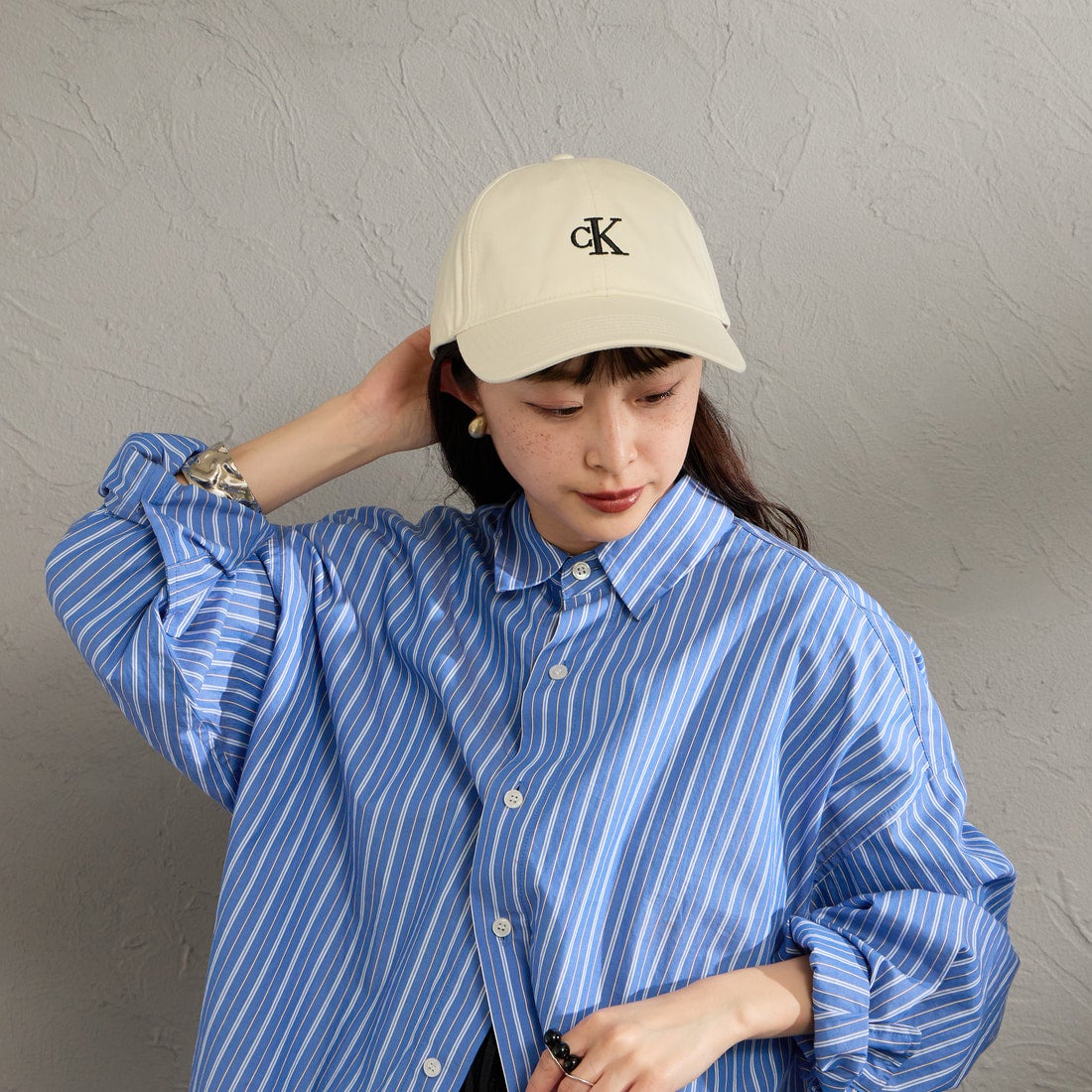 Calvin Klein [カルバンクライン] モノグラムロゴ ベースボールキャップ [4G5002G] YAE