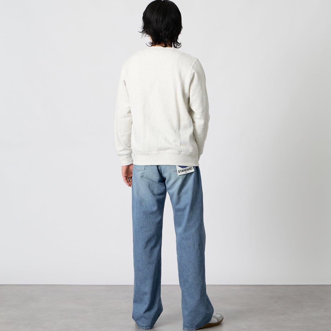 Japan Blue Jeans. [ジャパンブルージーンズ] ライトワイドジーンズ 9オンス [JMJA0300] M01 &&モデル身長：177cm 着用サイズ：30&&
