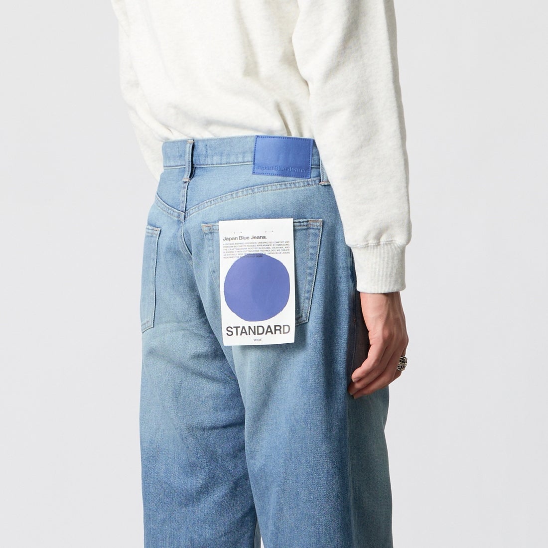 Japan Blue Jeans. [ジャパンブルージーンズ] ライトワイドジーンズ 9オンス [JMJA0300] M01 &&モデル身長：177cm 着用サイズ：30&&