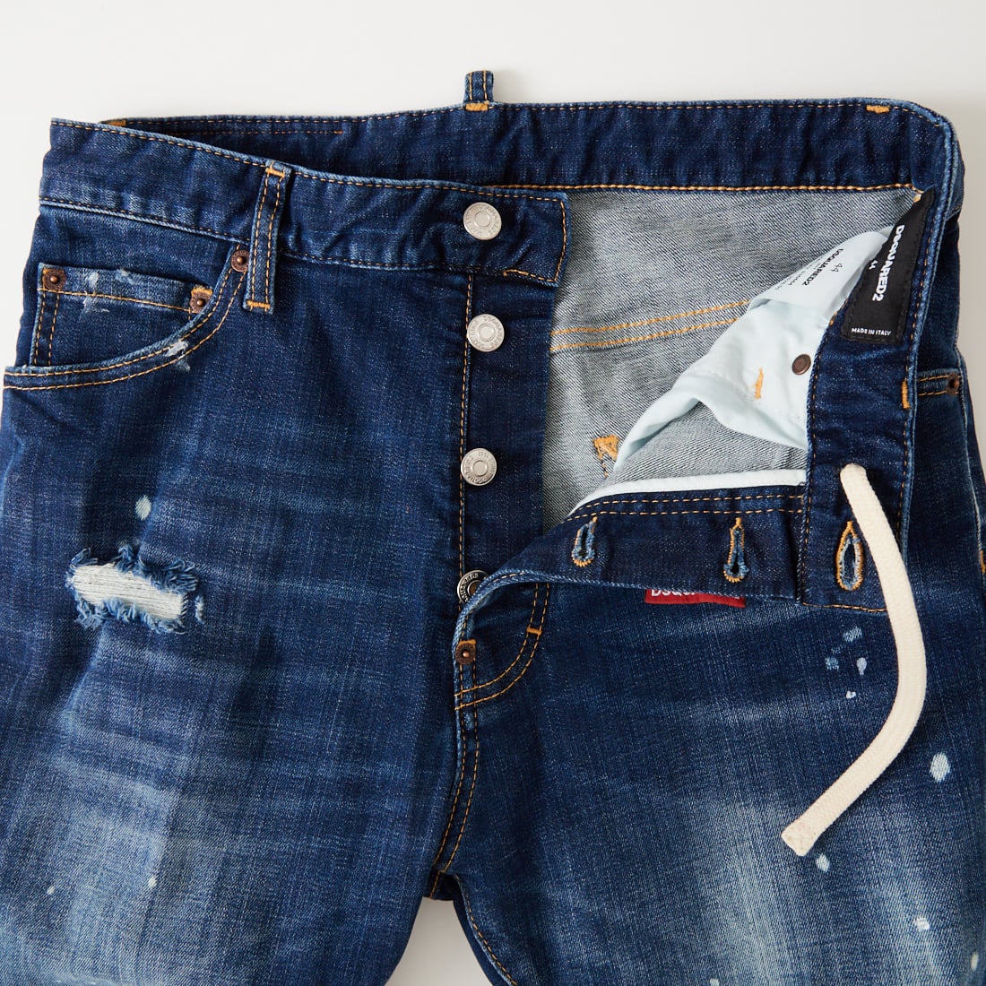 Dsquared2 [ディースクエアード] トラックデニムパンツ [74KB1142-30664] 470 NAVY B