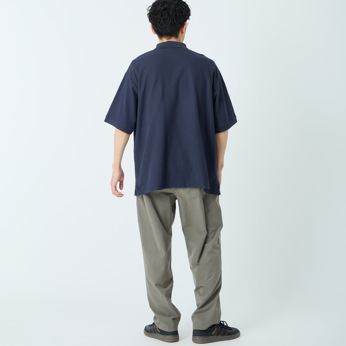 MIZUNO [ミズノ] 別注 4WAYストレッチ イージーパンツ [D2JFDW01-JF] CHARCOAL &&モデル身長：168cm 着用サイズ：L&&