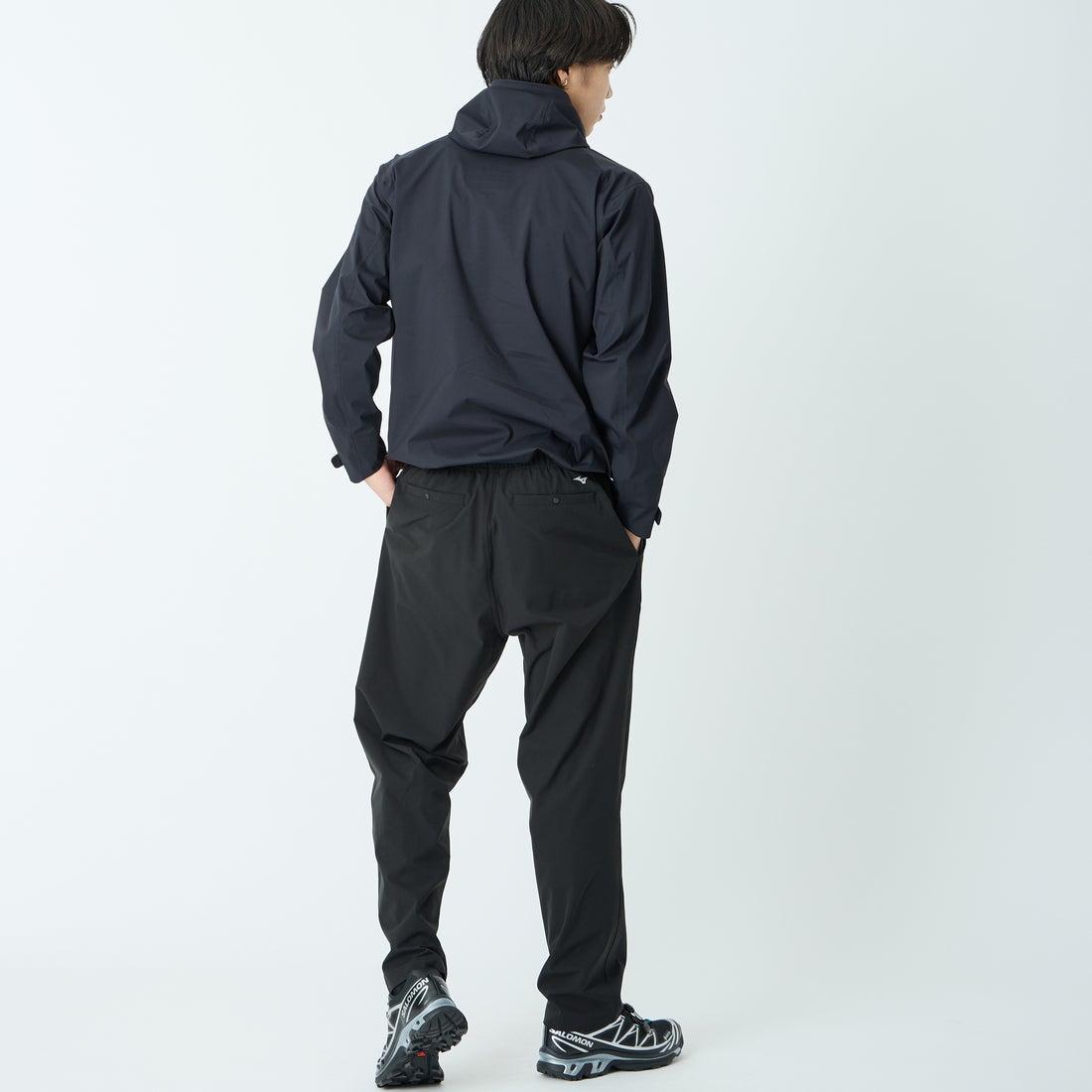 MIZUNO [ミズノ] 別注 4WAYストレッチ イージーパンツ [D2JFDW01-JF] BLACK &&モデル身長：179cm 着用サイズ：L&&