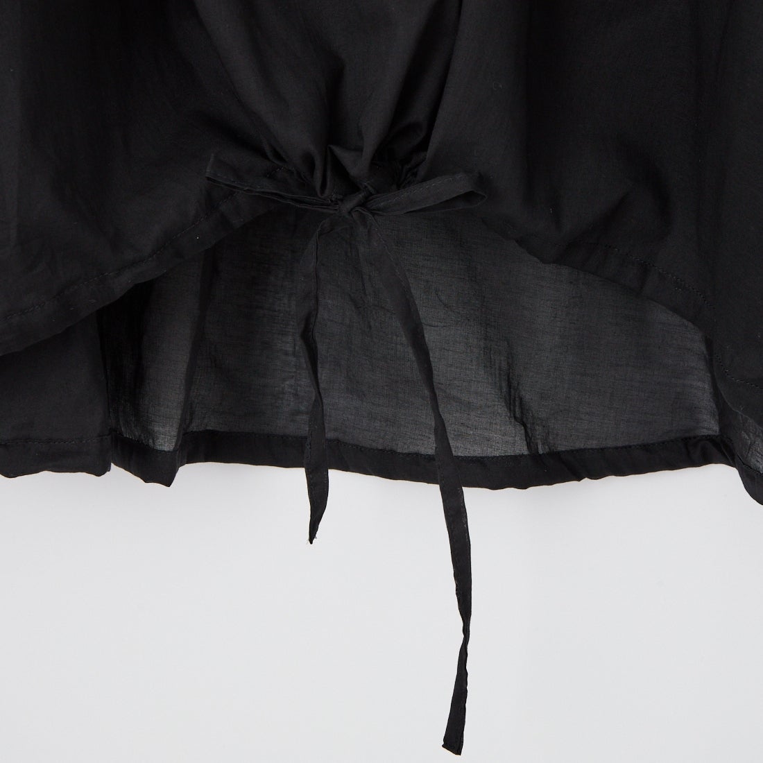 mizuiro ind [ミズイロインド] 別注 フード付き ワイドシルエット プルオーバーシャツ [50068-JF] BLACK