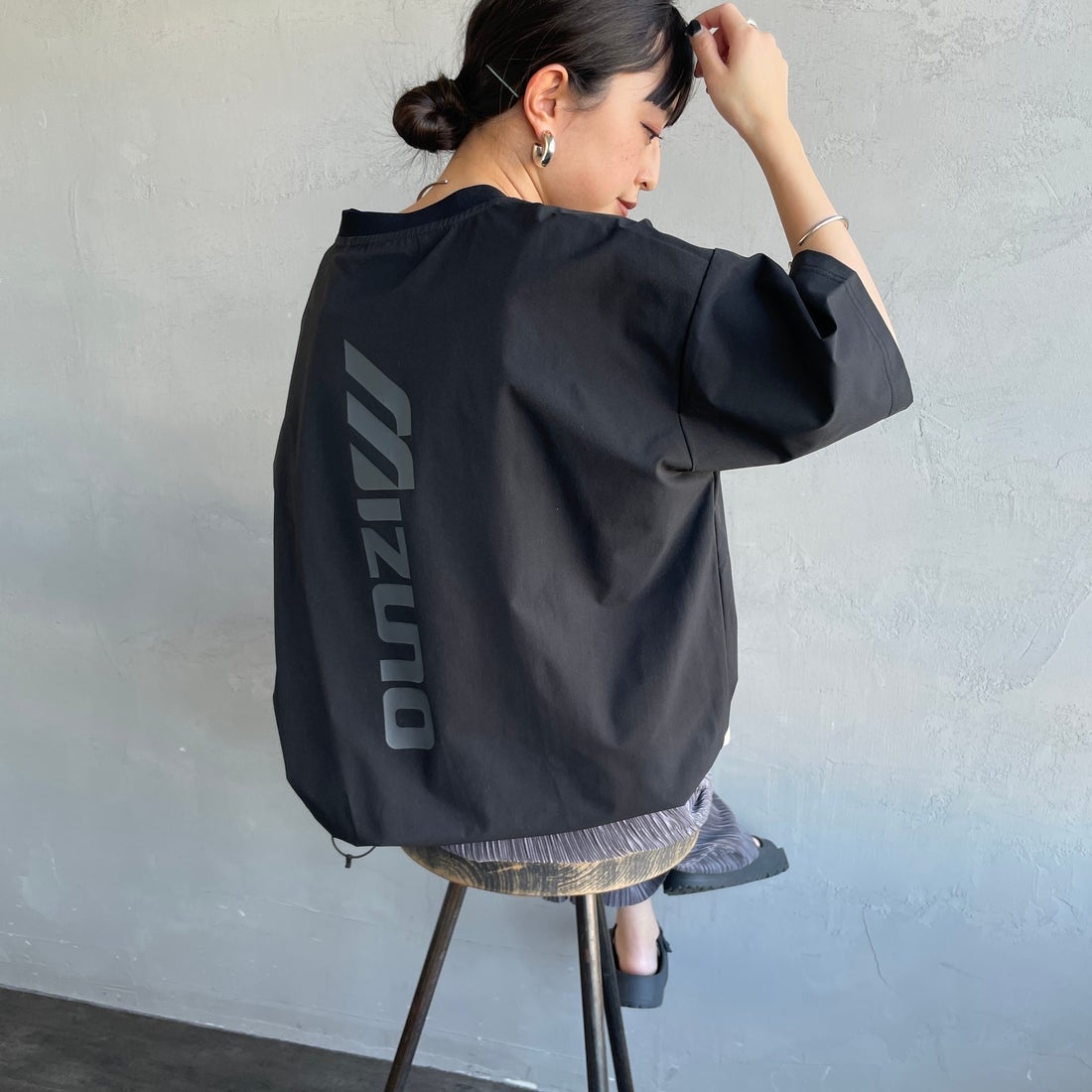 BLACK&&モデル身長：150cm 着用サイズ：S&&
