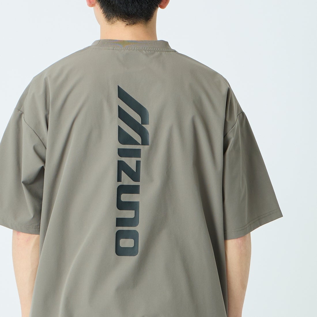 MIZUNO [ミズノ] 別注 4WAYストレッチ バックプリントTシャツ [D2JADW04-JF] CHARCOAL
