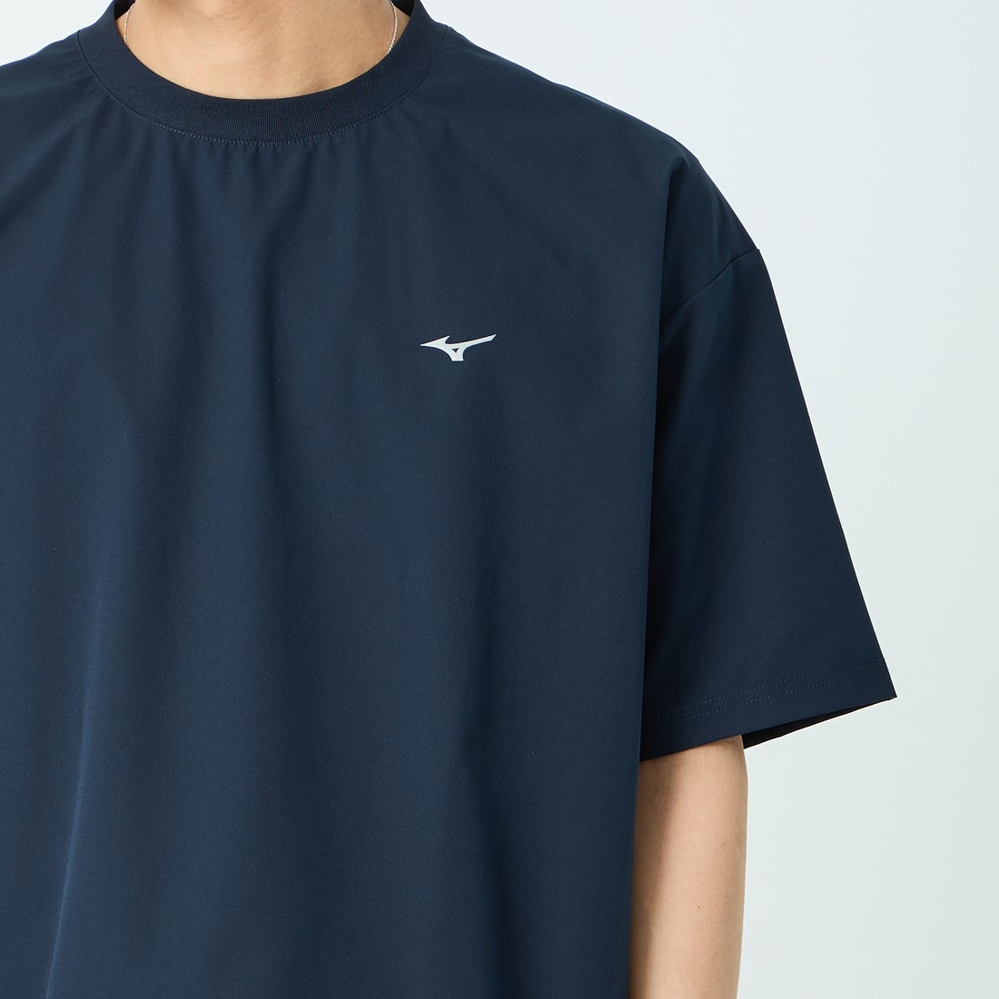MIZUNO [ミズノ] 別注 4WAYストレッチ バックプリントTシャツ [D2JADW04-JF] NAVY