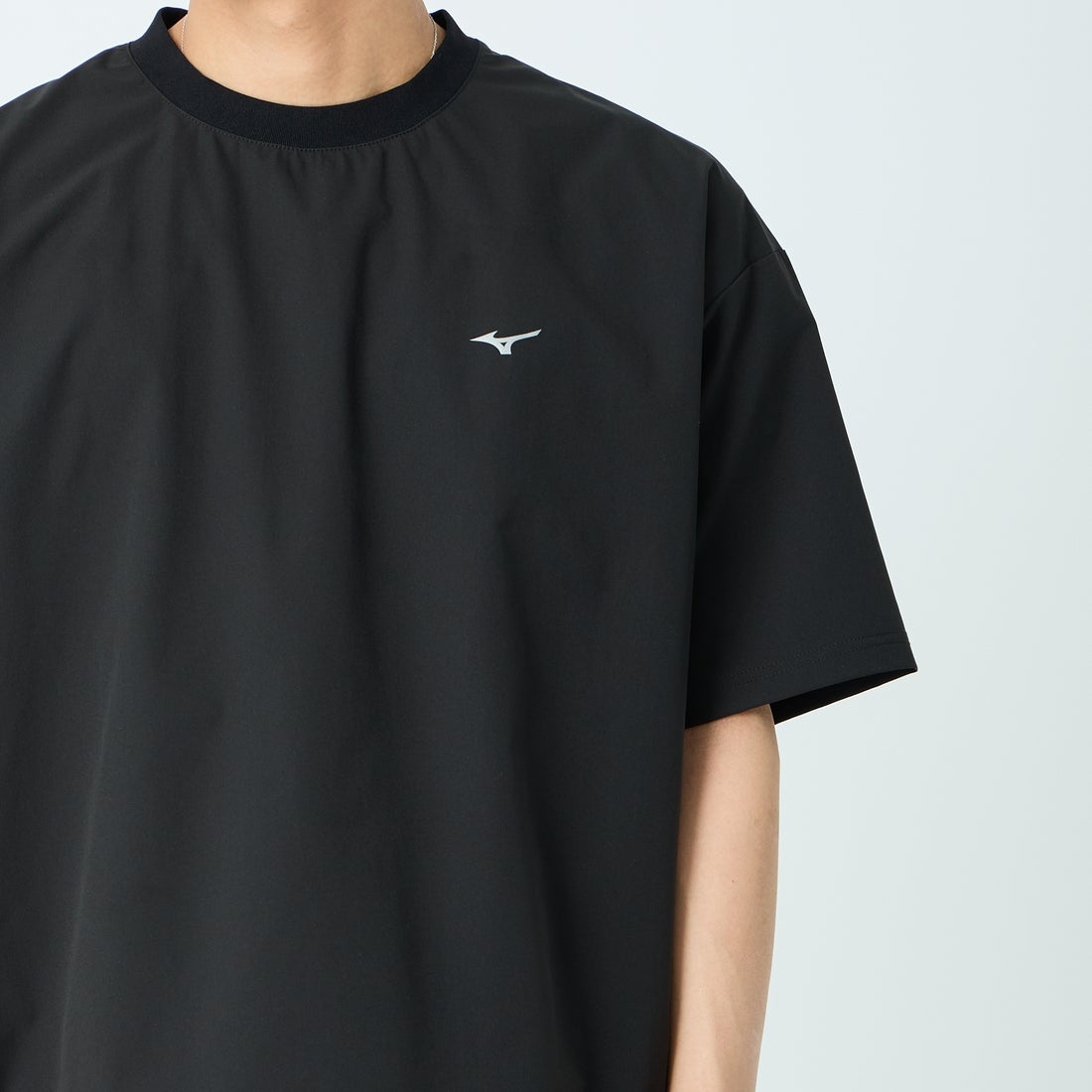 MIZUNO [ミズノ] 別注 4WAYストレッチ バックプリントTシャツ [D2JADW04-JF] BLACK