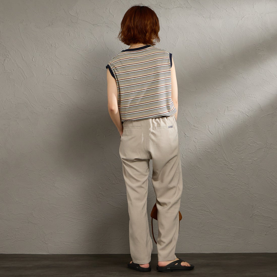 GRAMiCCi [グラミチ] 別注 リネンライク エブリデイパンツ [GUP6-S2016-JF] BEIGE &&モデル身長：158cm 着用サイズ：S&&