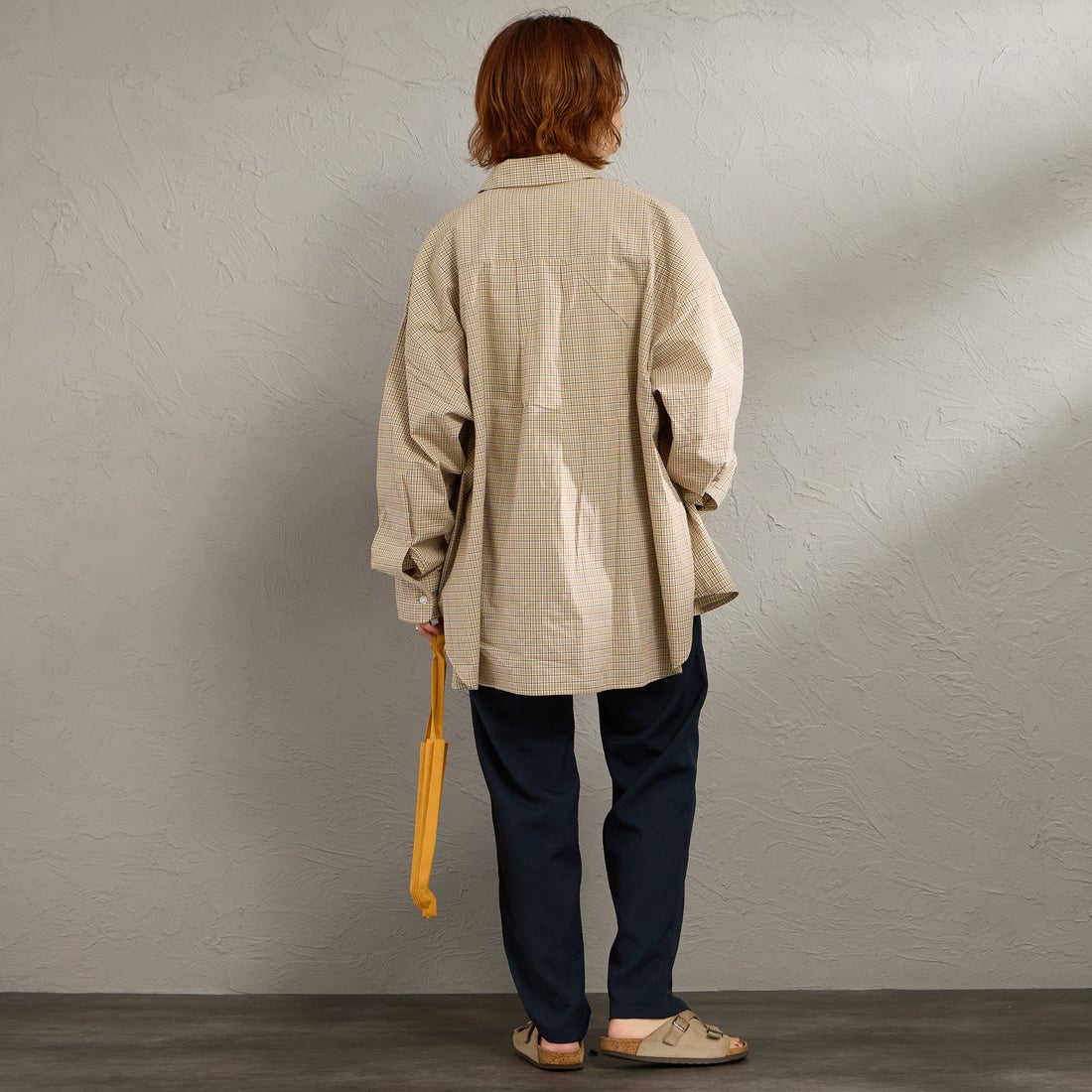 GRAMiCCi [グラミチ] 別注 リネンライク エブリデイパンツ [GUP6-S2016-JF] NAVY &&モデル身長：158cm 着用サイズ：S&&