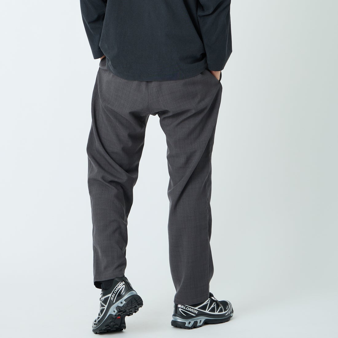 GRAMiCCi [グラミチ] 別注 リネンライク エブリデイパンツ [GUP6-S2016-JF] CHARCOAL &&モデル身長：179cm 着用サイズ：L&&