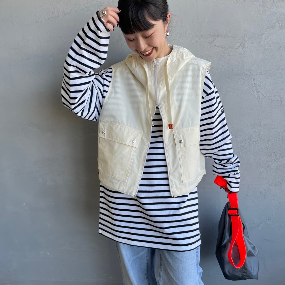 IVORY&&モデル身長：150cm 着用サイズ：F&&