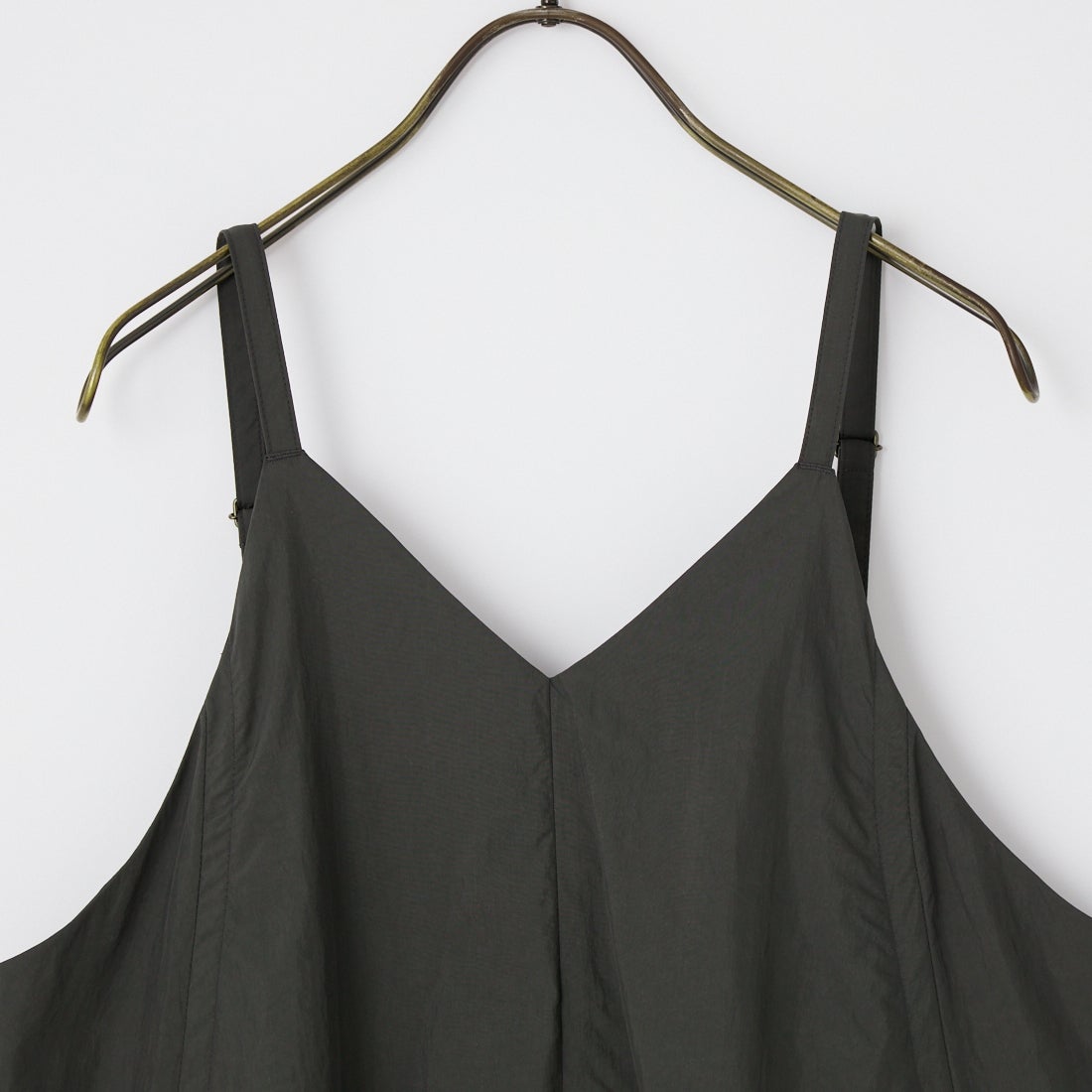 DANTON [ダントン] ナイロンタフタ Aラインキャミソールワンピース [DT-G0114NSB] CHARCOAL