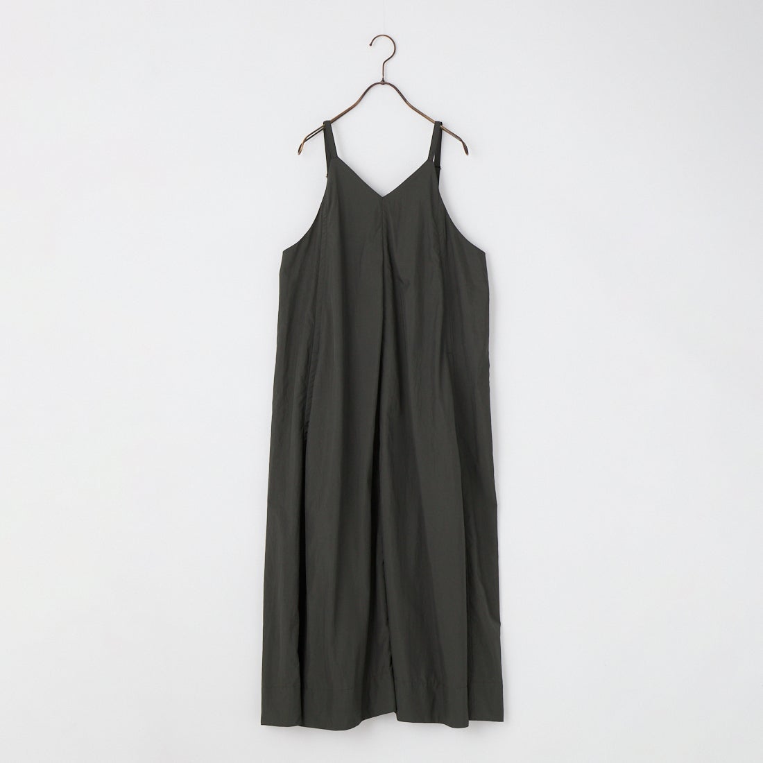 DANTON [ダントン] ナイロンタフタ Aラインキャミソールワンピース [DT-G0114NSB] CHARCOAL