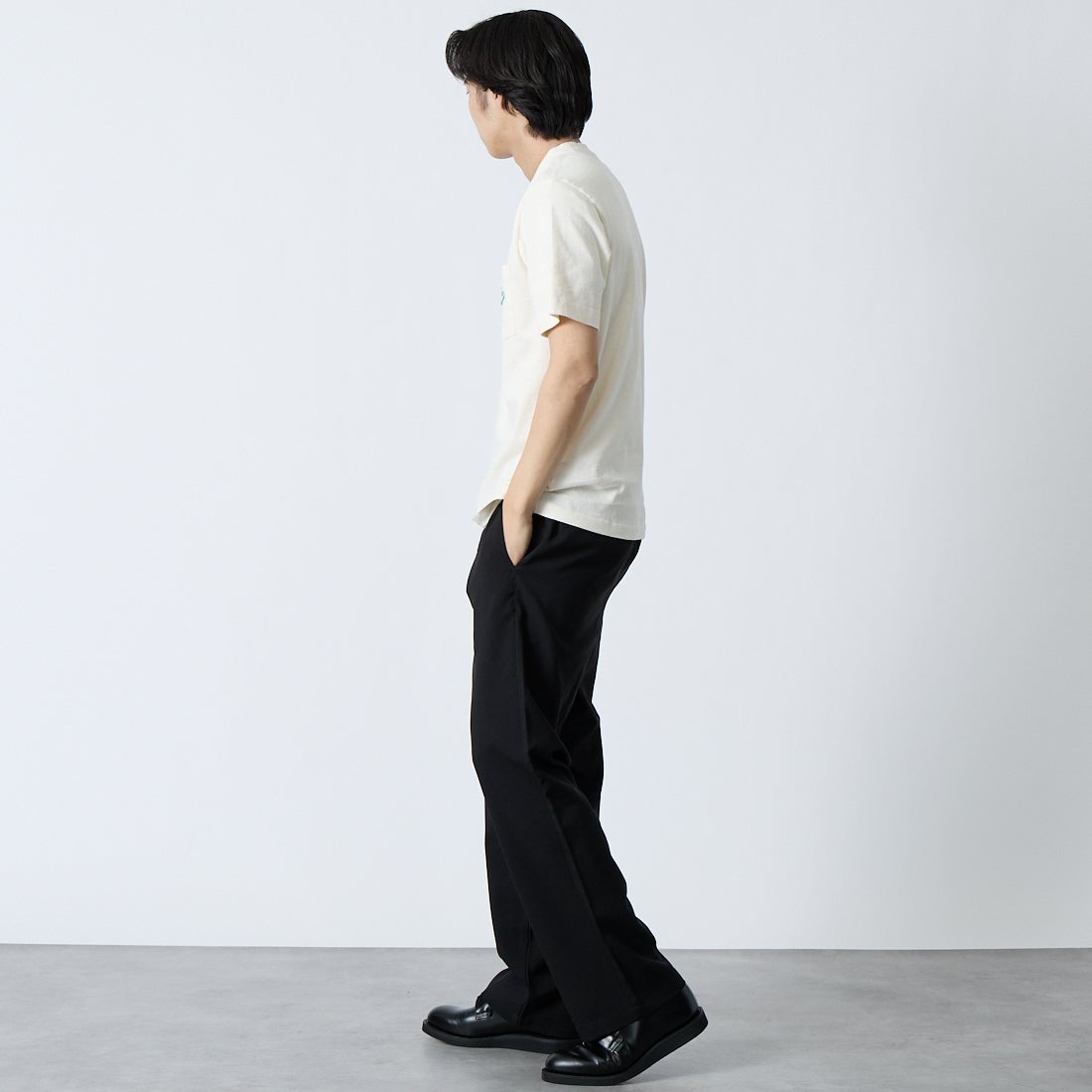 patagonia [パタゴニア] メンズ ミッドウェイト '95 オーバルロゴポケットティー [37880] UDNL &&モデル身長：179cm 着用サイズ：M&&