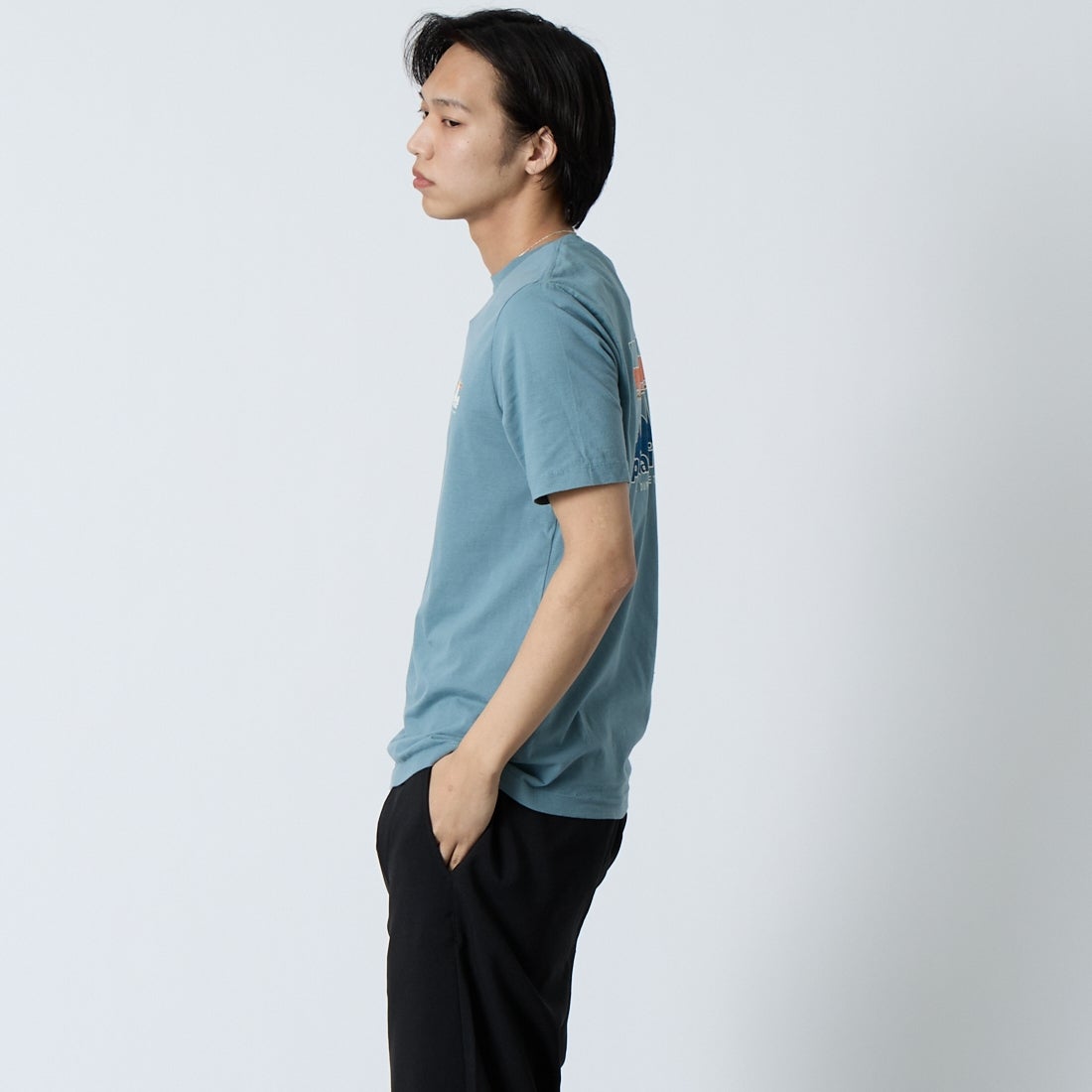 patagonia [パタゴニア] メンズ '73 スカイラインTシャツ [37841] BLSG &&モデル身長：179cm 着用サイズ：S&&