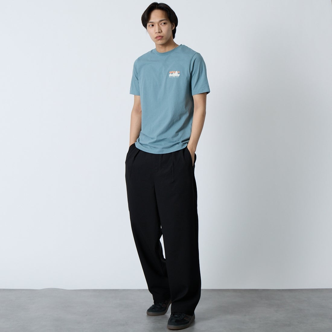 patagonia [パタゴニア] メンズ '73 スカイラインTシャツ [37841] BLSG &&モデル身長：179cm 着用サイズ：S&&