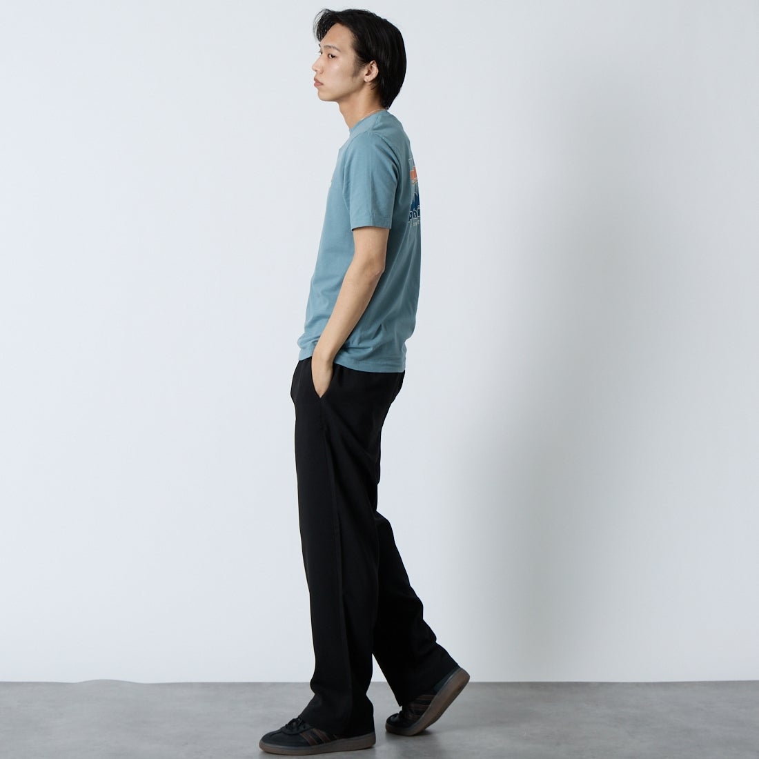 patagonia [パタゴニア] メンズ '73 スカイラインTシャツ [37841] BLSG &&モデル身長：179cm 着用サイズ：S&&