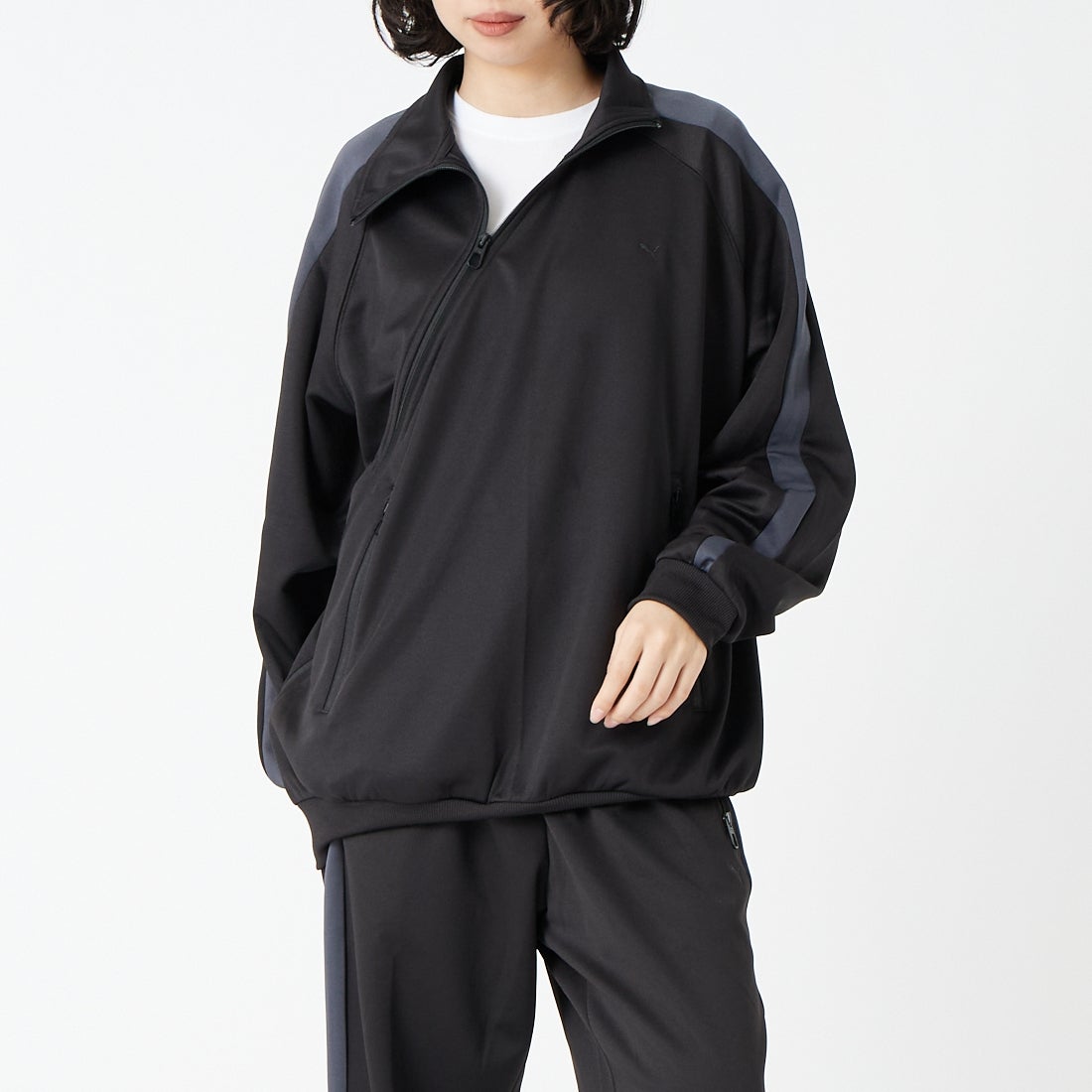 FRED PERRY トラックジャケット(Mサイズ) ブラック×シェイドストーン FRED PERRY [フレッドペリー] トラックジャケット [J4620]｜ジーンズ