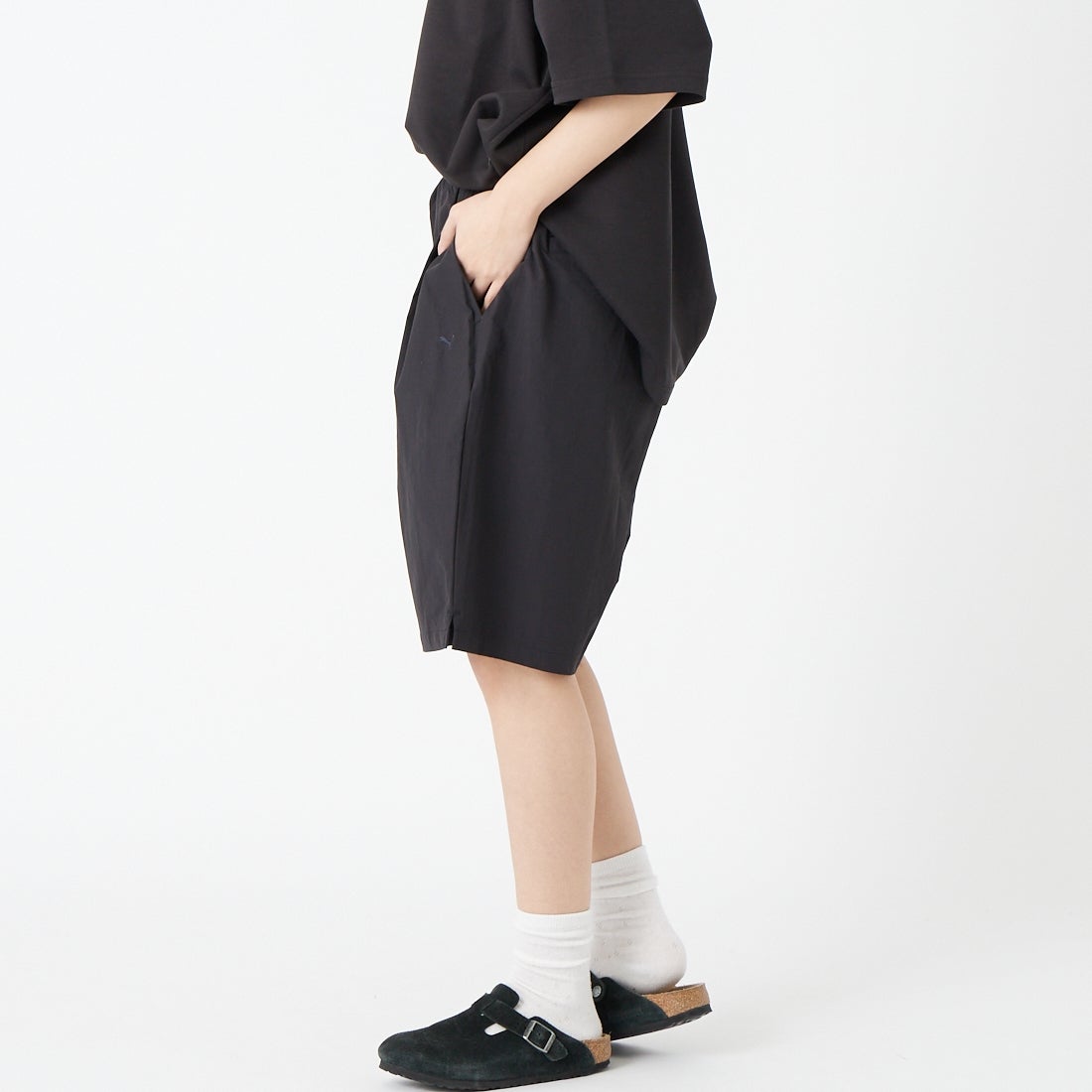 PUMA [プーマ] バルーンショーツ [638053] 01 PUMA BL &&モデル身長：162cm 着用サイズ：S&&