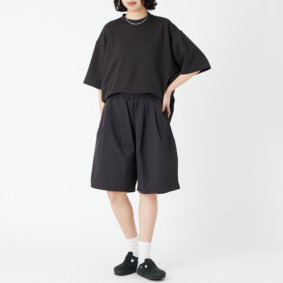 PUMA [プーマ] バルーンショーツ [638053] 01 PUMA BL &&モデル身長：162cm 着用サイズ：S&&