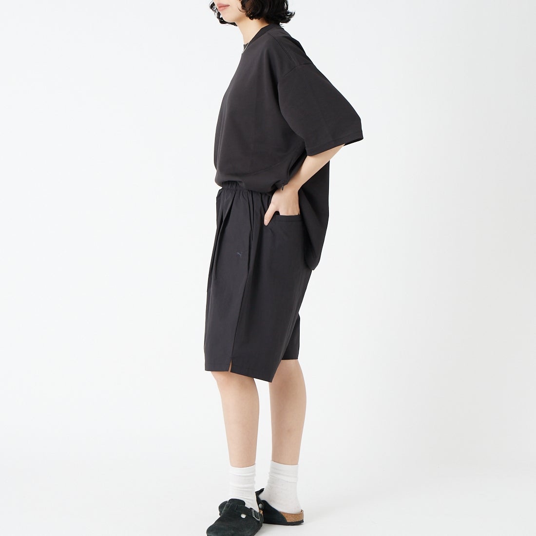 PUMA [プーマ] バルーンショーツ [638053] 01 PUMA BL &&モデル身長：162cm 着用サイズ：S&&