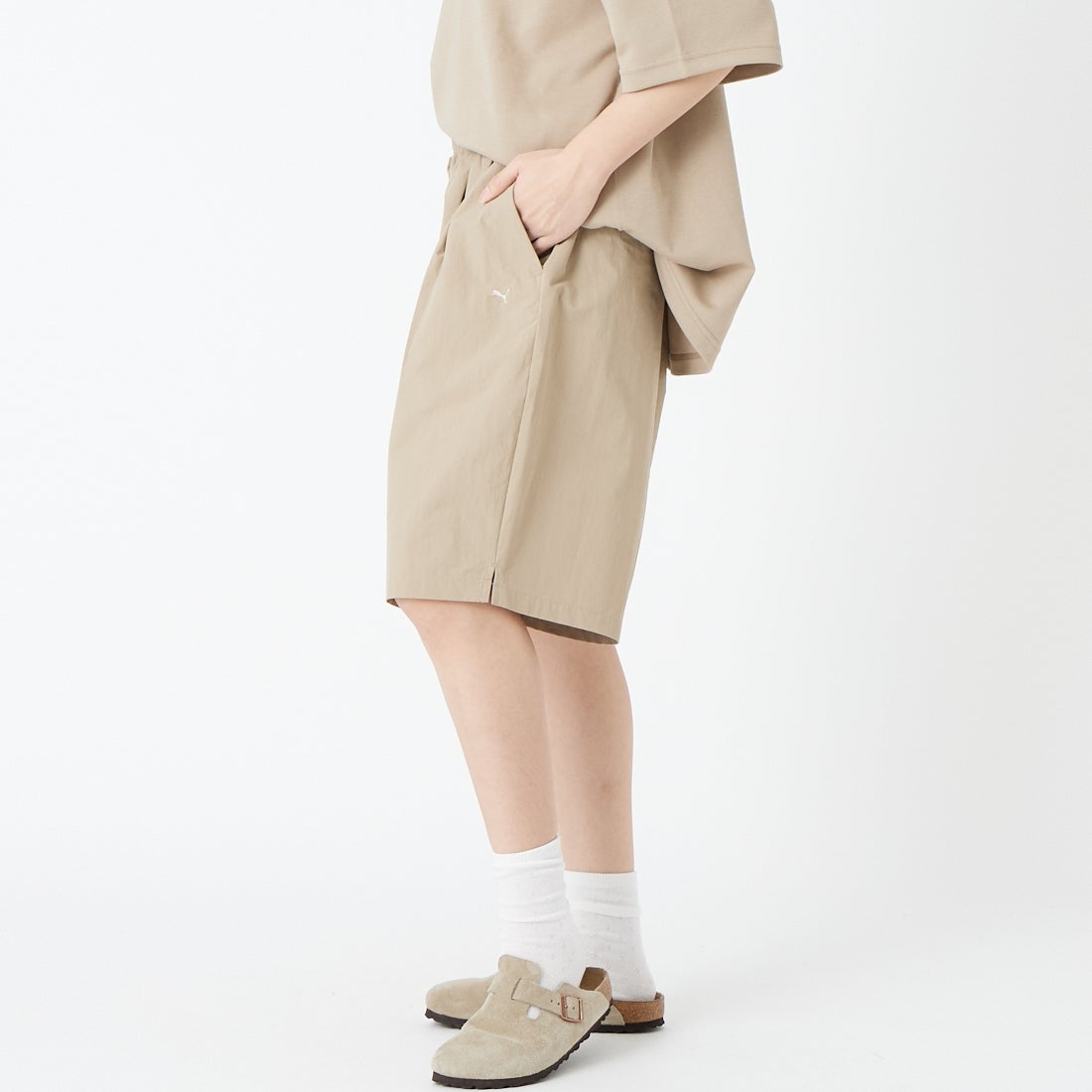 PUMA [プーマ] バルーンショーツ [638053] 55 ICE COF &&モデル身長：162cm 着用サイズ：S&&