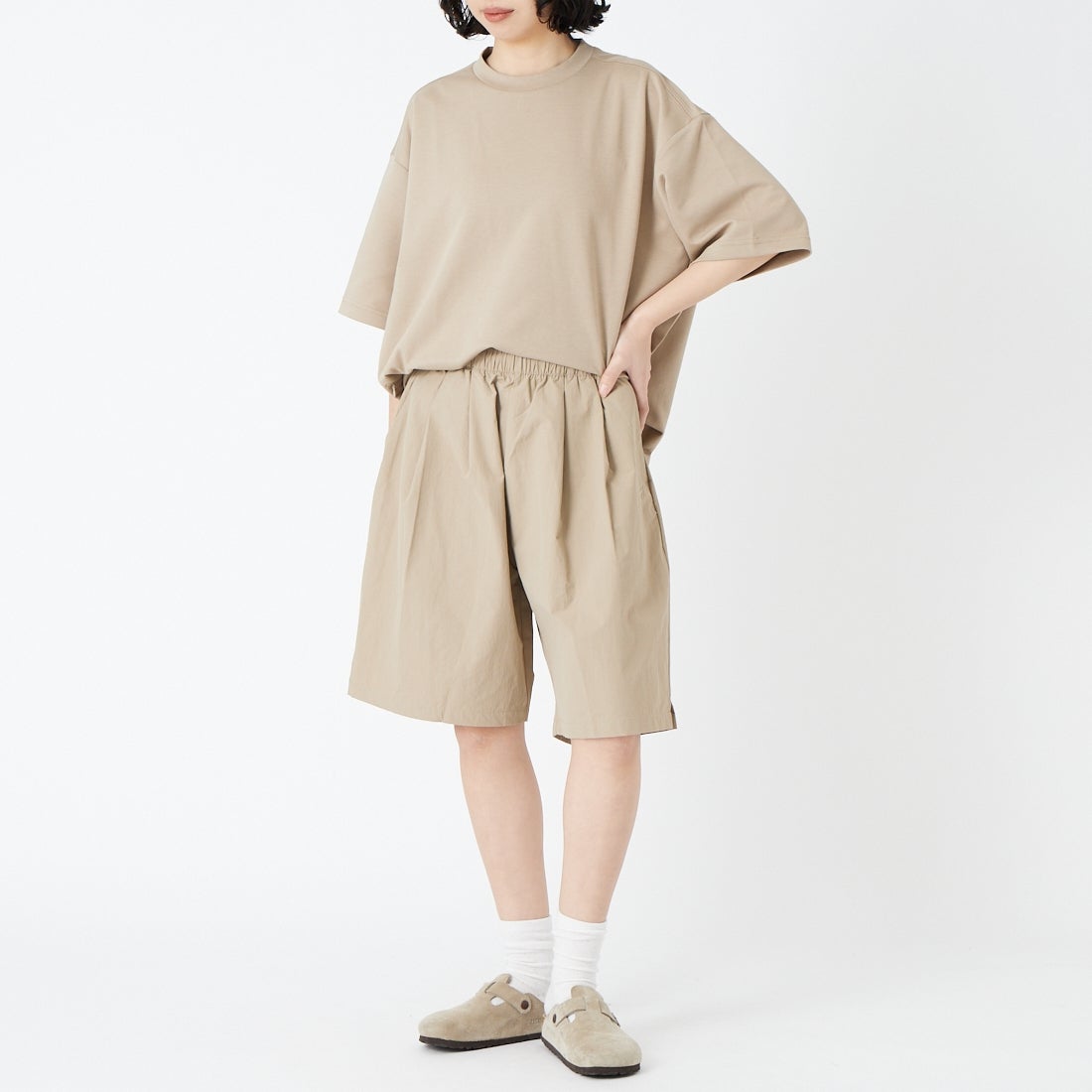PUMA [プーマ] バルーンショーツ [638053] 55 ICE COF &&モデル身長：162cm 着用サイズ：S&&