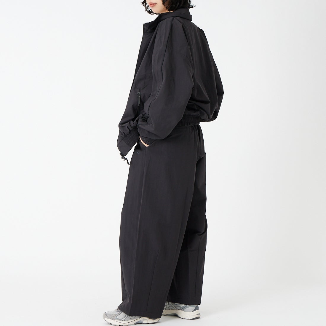 PUMA [プーマ] バルーンパンツ [638054] 01 PUMA BL &&モデル身長：162cm 着用サイズ：S&&