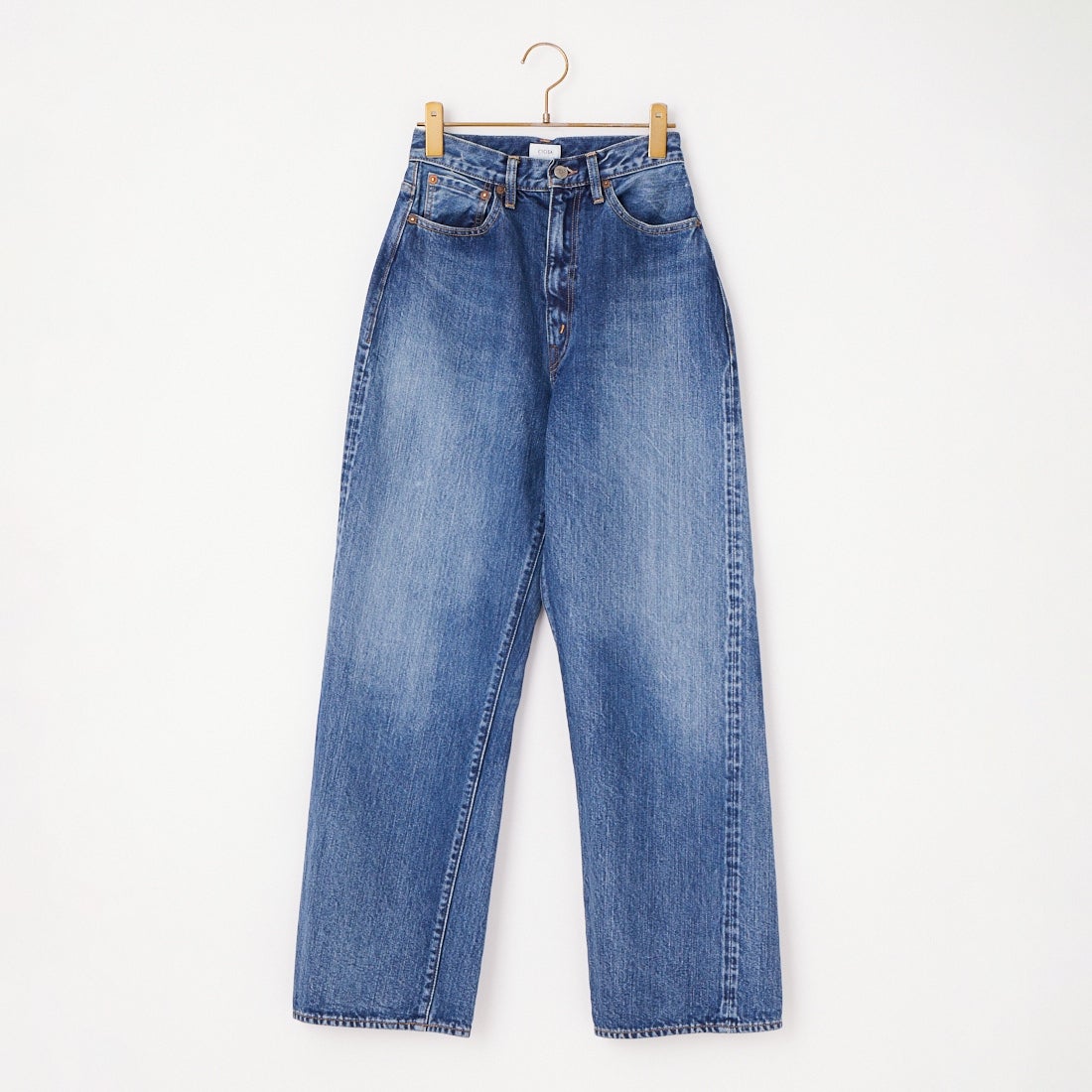 CIOTA [シオタ] ハイライズストレート5ポケットパンツ [PTLM-28HIS-PIMBL] MID BLUE