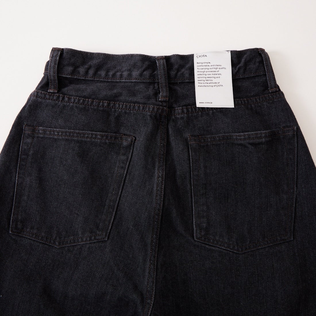 CIOTA [シオタ] ハイライズストレート5ポケットパンツ [PTLM-28HIS-MBK] MID BLACK