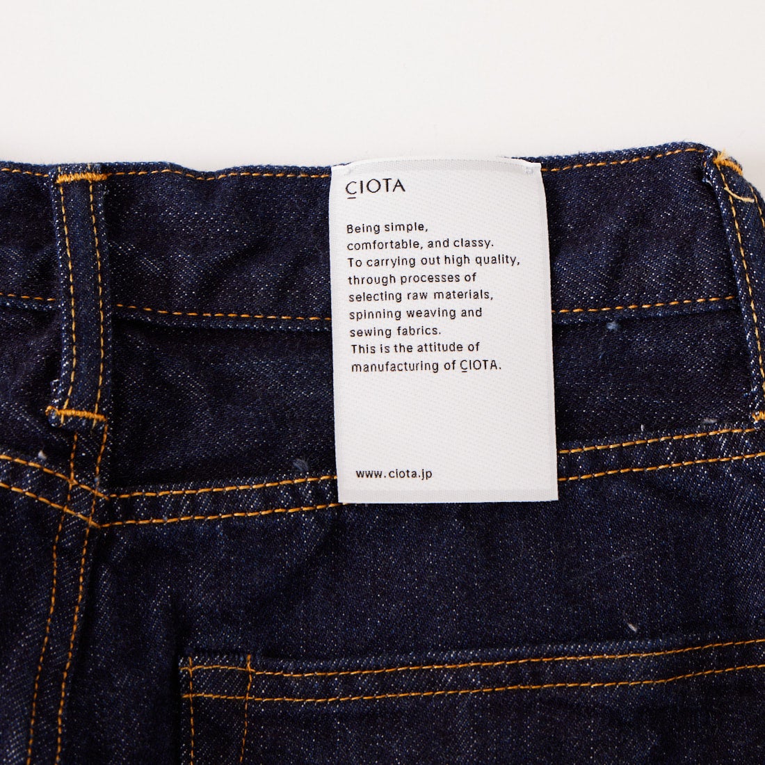 CIOTA [シオタ] ハイライズストレート5ポケットパンツ [PTLM-28HIS-PIDNW] DARK NAVY