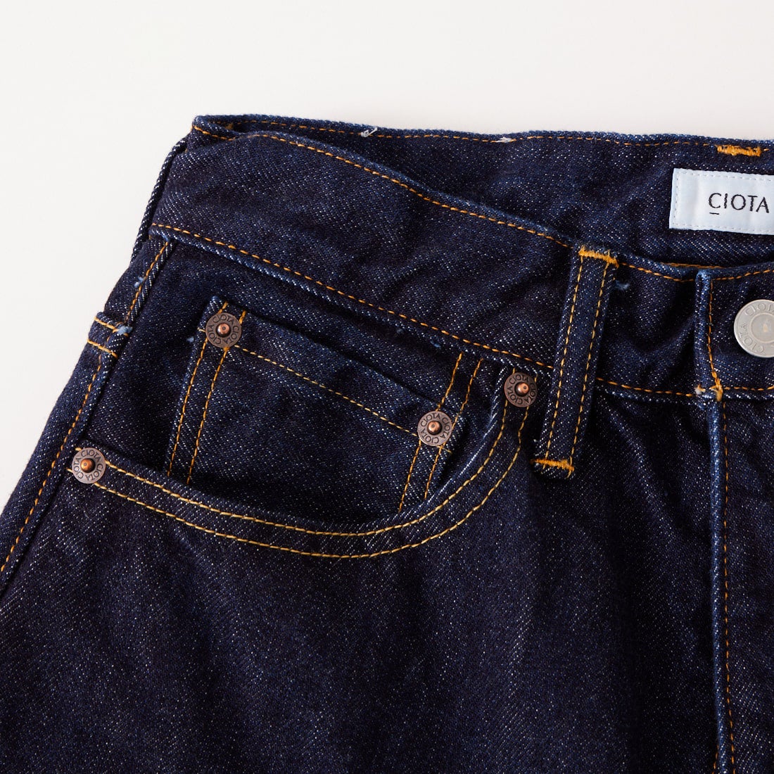 CIOTA [シオタ] ハイライズストレート5ポケットパンツ [PTLM-28HIS-PIDNW] DARK NAVY