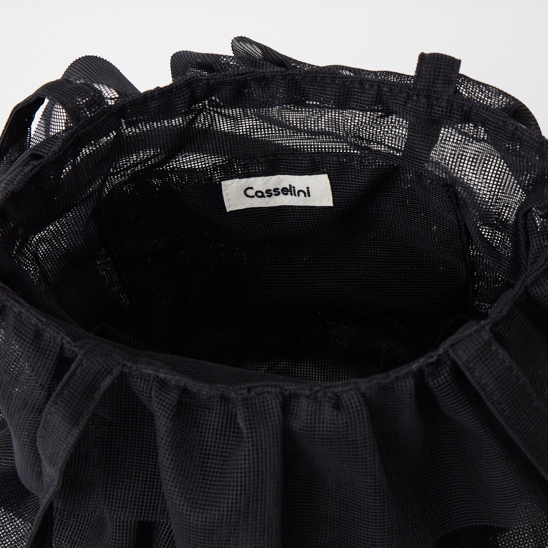 Casselini [キャセリーニ] メッシュフリルトートバッグ [255-110508] ﾌﾞﾗｯｸ