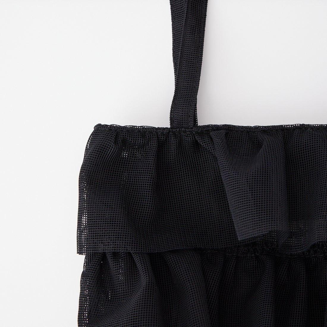 Casselini [キャセリーニ] メッシュフリルトートバッグ [255-110508] ﾌﾞﾗｯｸ