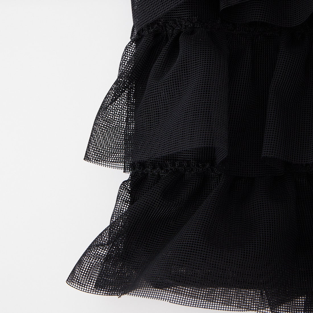 Casselini [キャセリーニ] メッシュフリルトートバッグ [255-110508] ﾌﾞﾗｯｸ