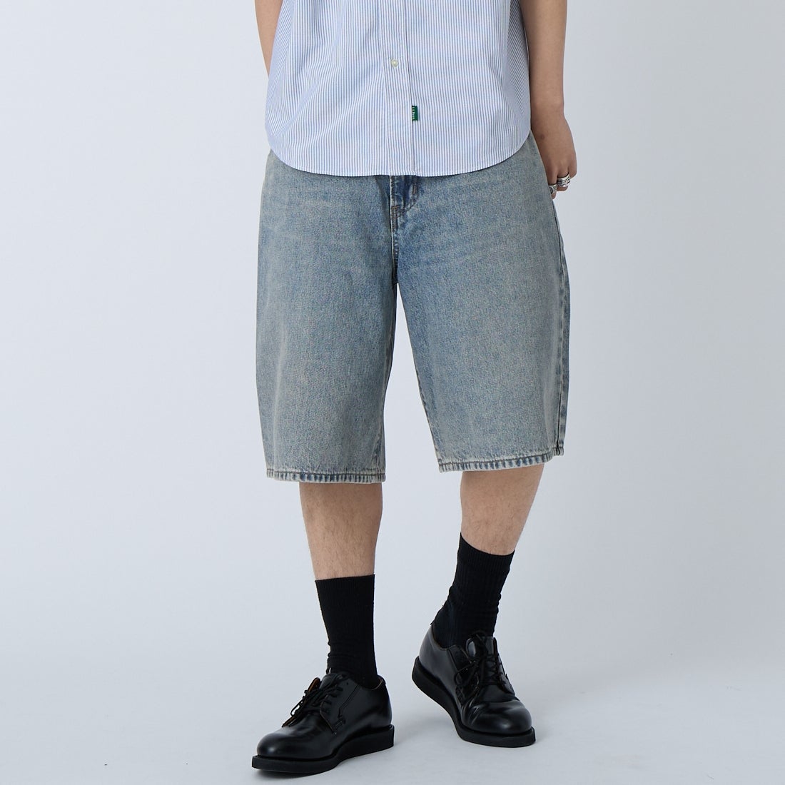 LIBERTO [リベルト] 別注 ALBANY デニムショーツ [FL2509-JF] 90 &&モデル身長：179cm 着用サイズ：M&&