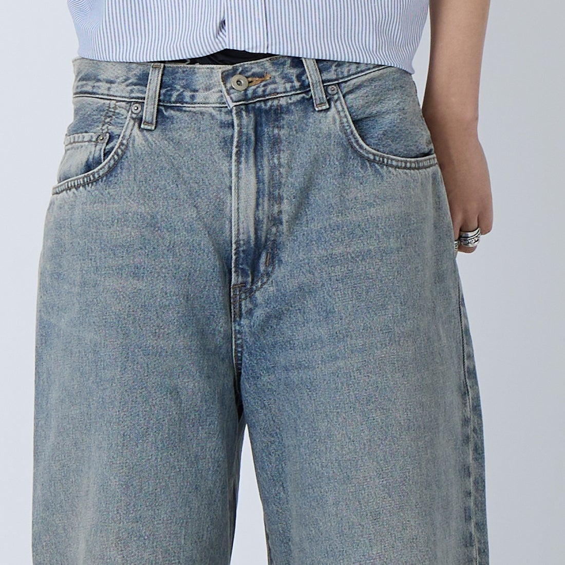 LIBERTO [リLIBERTO [リベルト] 別注 ALBANY デニムショーツ [FL2509-JF] 90 &&モデル身長：179cm 着用サイズ：M&&] 別注 ALBANY デニムショーツ [FL2509-JF] 90 &&モデル身長：179cm 着用サイズ：XS&&