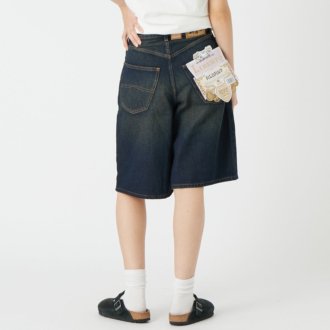 LIBERTO [リベルト] 別注 ALBANY デニムショーツ [FL2509-JF] 05 &&モデル身長：162cm 着用サイズ：XS&&