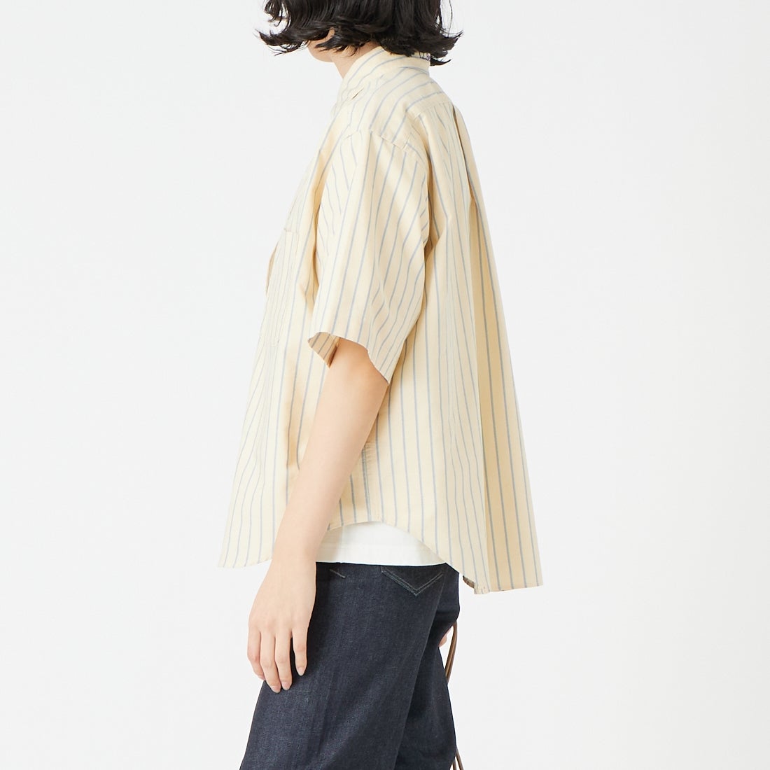 L.L.BEAN [エルエルビーン] オロノ ショートスリーブ シャツ [6275-4133] 93 BUTTER/ &&モデル身長：162cm 着用サイズ：M&&