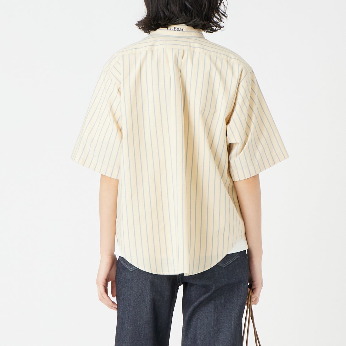 L.L.BEAN [エルエルビーン] オロノ ショートスリーブ シャツ [6275-4133] 93 BUTTER/ &&モデル身長：162cm 着用サイズ：M&&