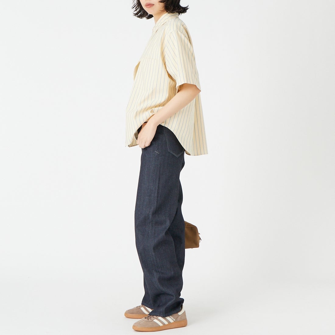 L.L.BEAN [エルエルビーン] オロノ ショートスリーブ シャツ [6275-4133] 93 BUTTER/ &&モデル身長：162cm 着用サイズ：M&&