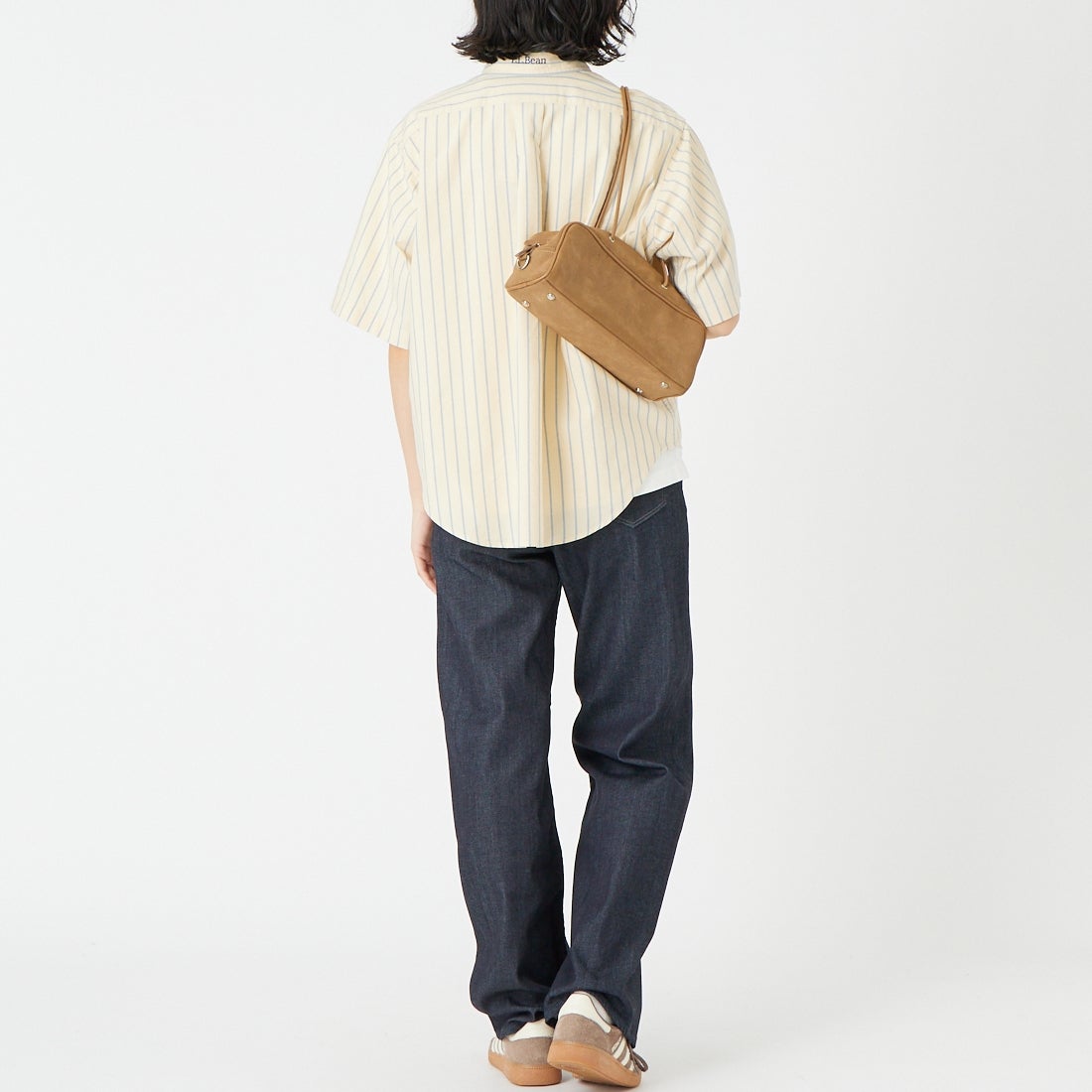 L.L.BEAN [エルエルビーン] オロノ ショートスリーブ シャツ [6275-4133] 93 BUTTER/ &&モデル身長：162cm 着用サイズ：M&&