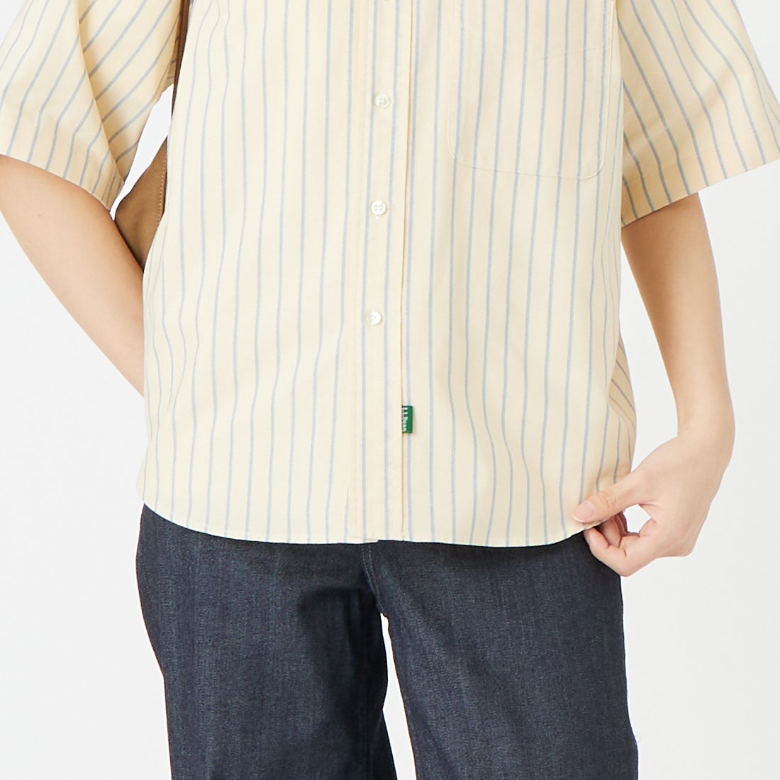 L.L.BEAN [エルエルビーン] オロノ ショートスリーブ シャツ [6275-4133] 93 BUTTER/ &&モデル身長：162cm 着用サイズ：M&&