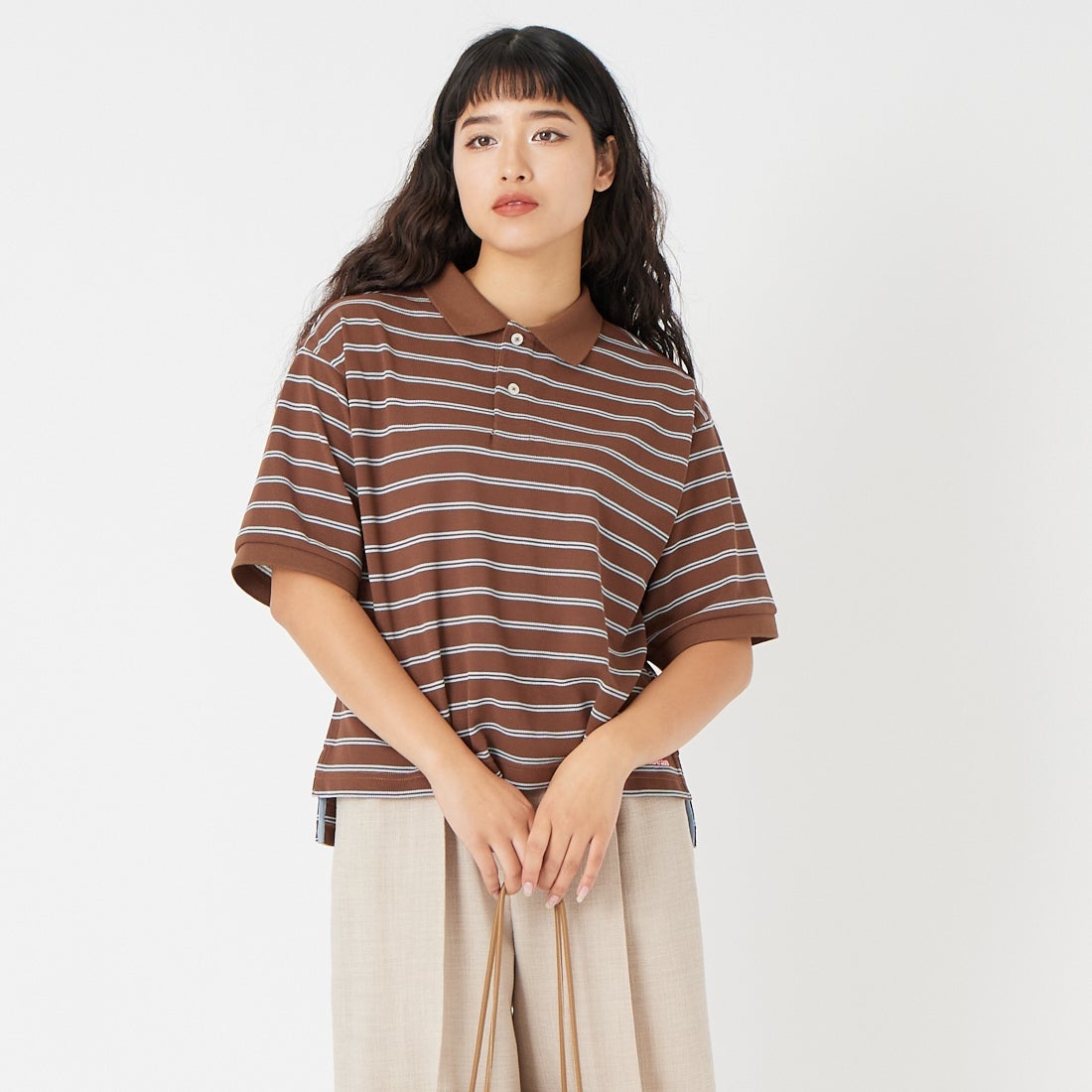 93 BRN/SAX&&モデル身長：162cm 着用サイズ：M&&